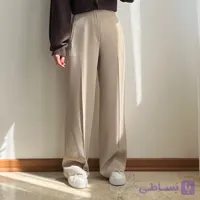 شلوار کرپ کرم میلانو
