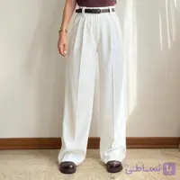 شلوار بگ کرپ لاولی سفید