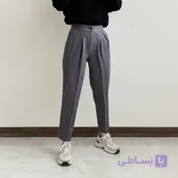شلوار مام فوتر طوسی روشن