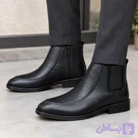 نیم بوت مردانه چرم طبیعی کد B3-119