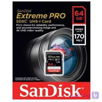 کارت حافظه SDHC سن دیسک 64 گیگابایت مدل Extreme Pro V30 کلاس 10 استاندارد UHS-I U3 سرعت 633X 95MBps - فروشگاه اینترنتی شوپیکت