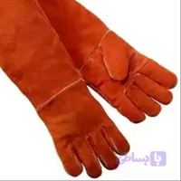 دستکش آستین چرمی جوشکاری هوبارت ۴۰ سانتی | طرح پاکستانی