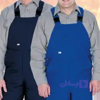 لباس کار دوبندی مهندسی کتان ESD | پیش‌بند سرهمی صنعتی و ساختمانی اقتصادی