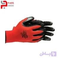دستکش کف مواد مدل قرمز-مشکی 46 گرمی
