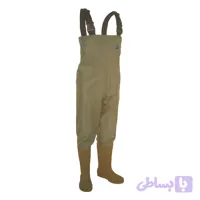 لباس سیلاب دوبنده متصل به چکمه ضد آب لباس ضد نفوذ آب شیلات فوتر ماهیگیری و سیلاب یکسره ضدآب با چکمه تزریقی PVC / بوتیل لباس دوبنده چکمه دار ضد آب (لباس امداد و نجات سیلاب)