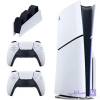 کنسول بازی سونی 2016 PS5 Slim standardA کپی خور+ دسته پک اروپا+ پایه شارژ اصلی+18ماه تعویض وگارانتی+نصب بازی+اشناتیکن کیف