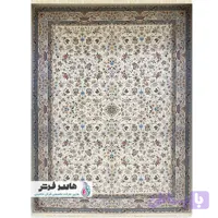 فرش شاهکار صفویه طرح افشان باغ بهشت کد 5657 کرم