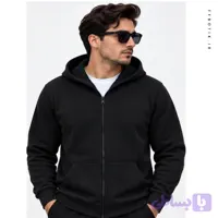 سویشرت تمام‌زیپ مشکی؛ استایل مینیمال و شیک (مشکی)