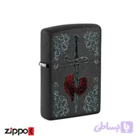 فندک زیپو اصل 48617 | Zippo Heart Dagger Tattoo Design