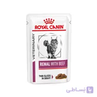 غذای پوچ گربه رنال با طعم بیف رویال کنین (Royal Canin Cat Renal with Beef Pouch) وزن 85 گرم