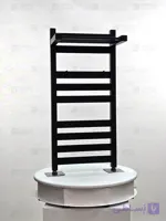 حوله خشک کن استیل مدل طاقچه دار فلت با آویز لباس ابعاد 50×80 سانتی متر