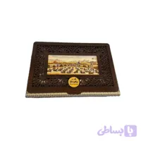 گز 40 درصد مغز پسته جعبه چوبی خاتم بزرگ