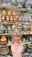 گلدان مسی نقره کوب