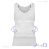 گن مردانه رکابی شکم دوبل قزن دار 3070 سفید