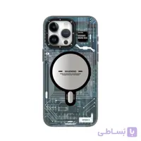قاب محافظ مگ سیف آیفون ۱۶ پرو یانگ کیت YoungKit مدل Futuristic Blue Circuit Board