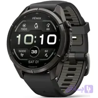 ساعت گارمین Fenix 9 Pro 43mm Carbon Gray DLC Titanium with Black/Pebble Gray