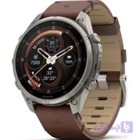 ساعت گارمین Fenix 9 Pro 43mm Titanium with Walnut بند چرمی