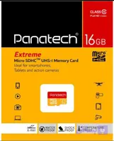کارت حافظه‌ microSDHC پاناتک مدل Extreme کلاس 10 استاندارد UHS-I U1 سرعت 30MBps ظرفیت 16 گیگابایت