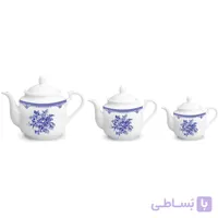 قوری استوانه 3سایز فلورانس زرین