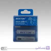 باتری نیم قلمی شارژی بستون مدل تایپ C ظرفیت 660mWh