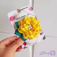 گیره مو دخترانه یاس مدل گل نگین دار