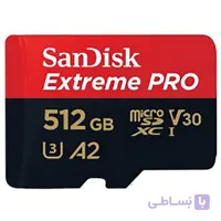 کارت حافظه سن دیسک Micro Extreme pro 200MBps ظرفیت 512 گیگابایت