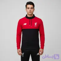 ست شلوار و تیشرت آستین بلند مشکی قرمز لیورپول (چهارفصل)