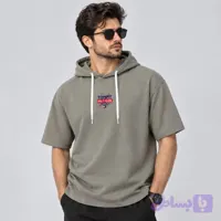تی‌شرت کلاه‌دار مردانه لیما پنبه طرح حروف TOMMY