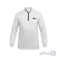 هودی نیم زیپ سفید مردانه jack wolfskin