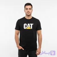 تیشرت پنبه مشکی CAT