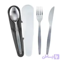 Cutlery set stainless steel, 3 pcs, with box | ست قاشق چنگال و چاقو استیل همراه جعبه وست مارک