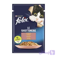 پوچ گربه فلیکس Felix با طعم سالمون در ژله