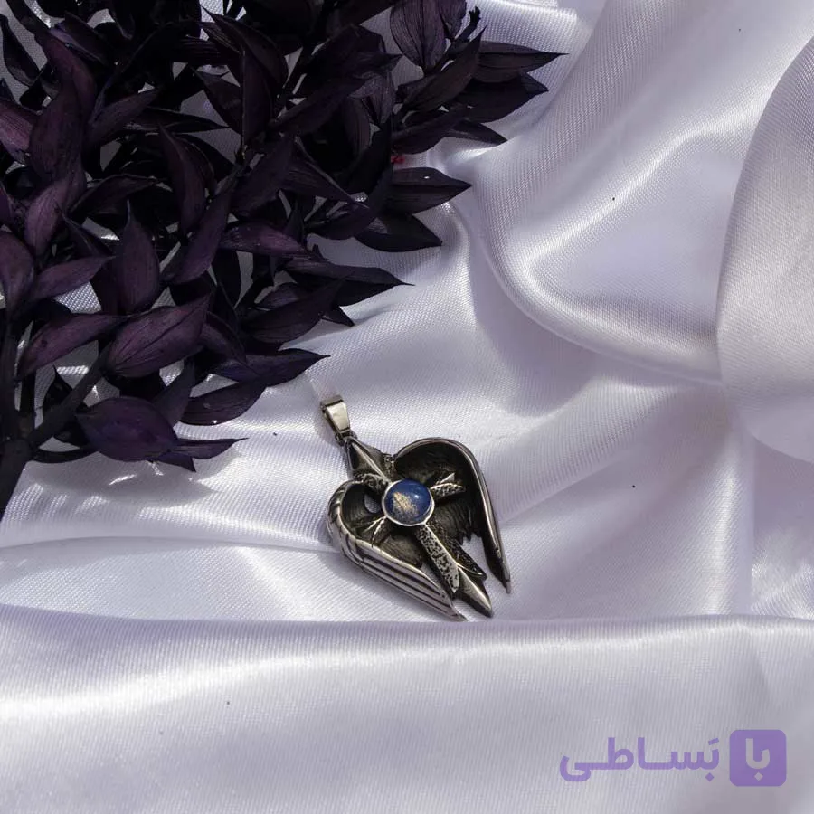 پلاک گردنبند طرح سنگ اوپال
