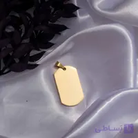 پلاک گردنبند حک مستطیلی طلایی