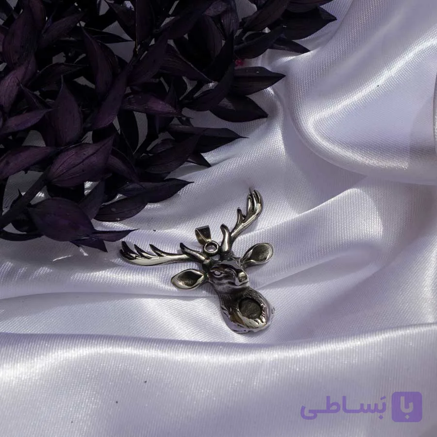پلاک گردنبند طرح گوزن