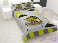 روتختی طرح تدی خواب‌آلو زرد و طوسی