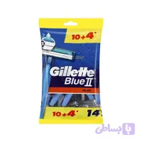 تیغ ژیلت دولبه 14 عددی اصل مدل Gillette Blue 2 Plus