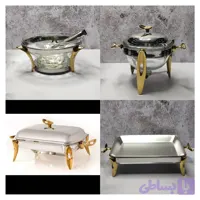 ست چهار تیکه سوفله خوری رزلند مدل قایقی پایه طلا