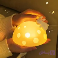 چراغ خواب سیلیکونی خرگوش و ماه