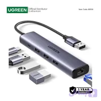 هاب 5 پورت USB 3.0 یوگرین مدل CM475-60554 با LAN گیگابیت