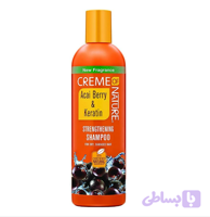 شامپو تقویت کننده موی فر حاوی آکای بری و کراتین کرم آف نیچر CREME of NATURE