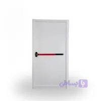 درب فلزی ساده با دستگیره آنتی پنیک قرمز و مشکی ایمن درب شرق