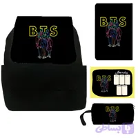 ست کوله‌پشتی و لوازم‌التحریر BTS کد 24