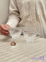 ست 6 عددی فنجون راه راه 210 میل DELI GLASS کد004153