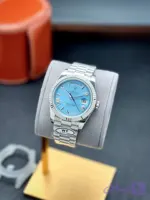 ساعت مچی رولکس دی‌دیت | Rolex Day-Date | نقره ای صفحه آبی آسمانی