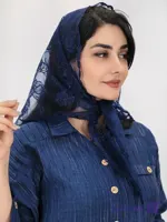 روسری اسکارف مینی دانتل گل دار مدل 3071.2