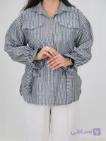 شومیز راه راه ثریا مدل 10466
