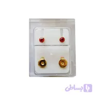 گوشواره طبی تارا با روکش طلای 24عیار بسته 10جفتی