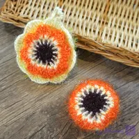 ست اسکاج بافتنی و سیم ظرفشویی بافتنی طرح رز