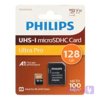 رم ميکرو 128 گيگ فيليپس ultra proسرعت 100MB/S